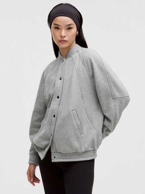 lululemon Scuba Oversized Varsity Jacket *Plush - Heathered Medium Grey